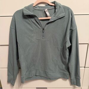 Men's Green Half-Zip Sweater